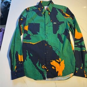Lacoste Men's topographical map shirt